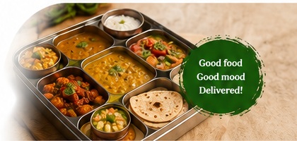 Complete vegetarian tiffin